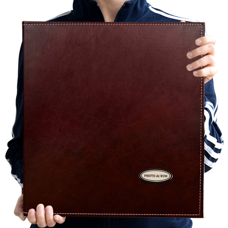 Zoview Self-Adhesive Photo Album, Dust-free, glue free and waterproof Scrapbook Album, Family album, Leather Cover, Hand Made DIY Albums Holds 3x5, 4x6, 5x7, 6x8,8x10 photos - Image 1